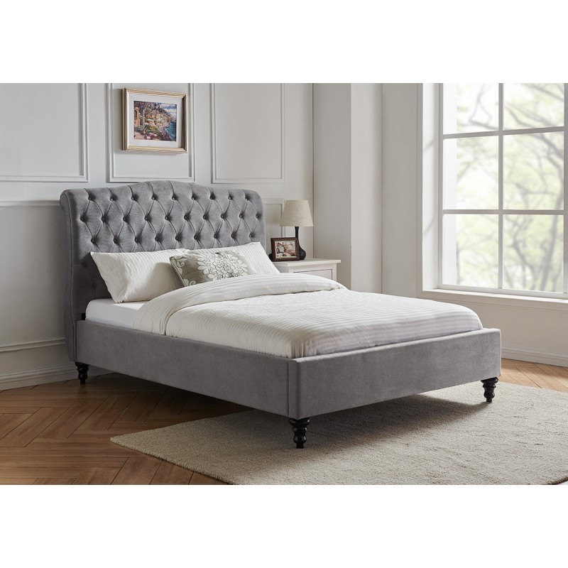 LL Rosa Light Grey 4ft6 Double bed Frame